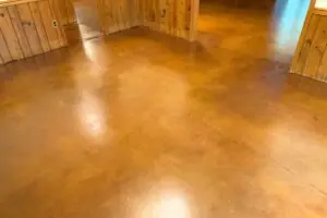 brown stained concrete floors